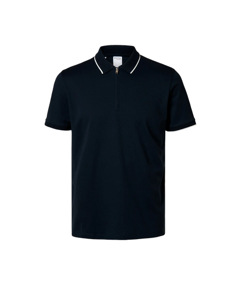 Fave Sport Zip Ss Polo - Sky Captain