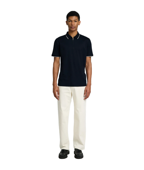 Fave Sport Zip Ss Polo - Sky Captain