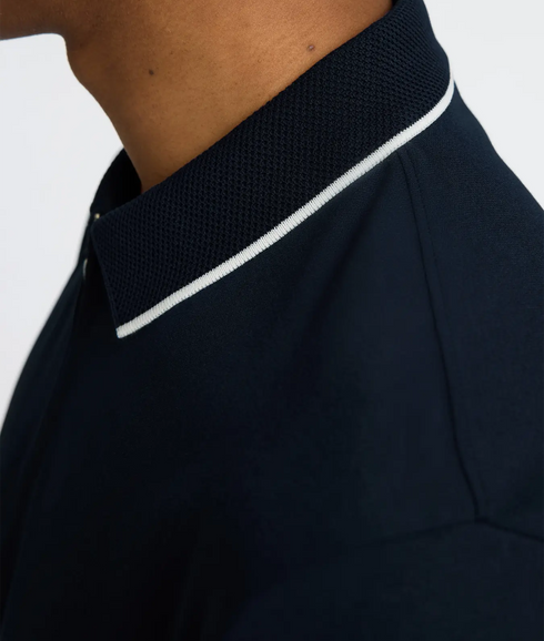 Fave Sport Zip Ss Polo - Sky Captain