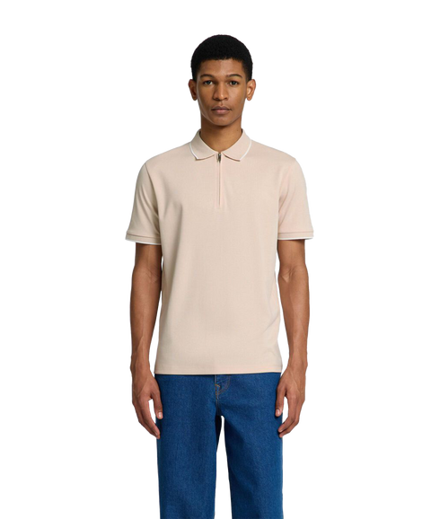 Fave Sport Zip Polo - Beige