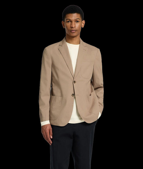 Glen Washed Blazer - Brown