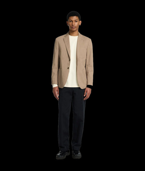 Glen Washed Blazer - Brown