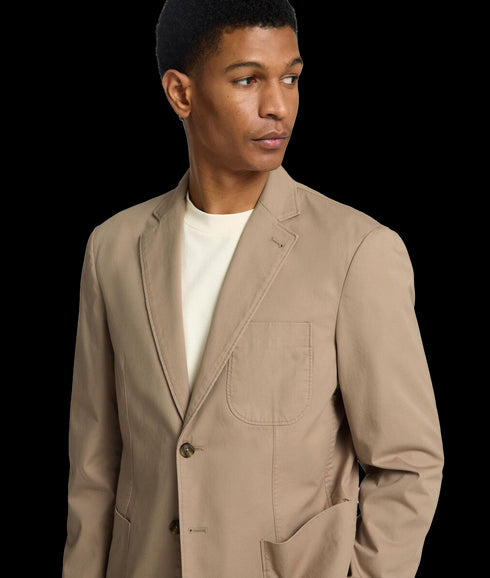 Glen Washed Blazer - Brown