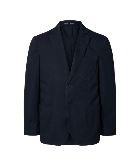 Glen Washed Blazer - Navy