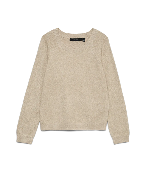 Doffyshine Ls O-Neck Blouse Rep - Silver Mink/Gold Lurex