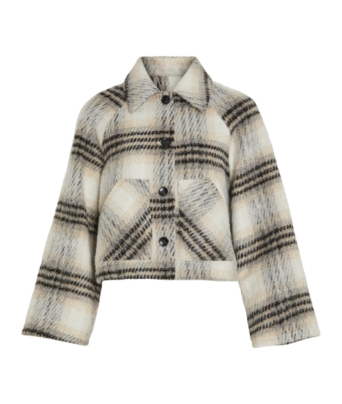 Jadia Button Jacket - Birch Black/Sanshell