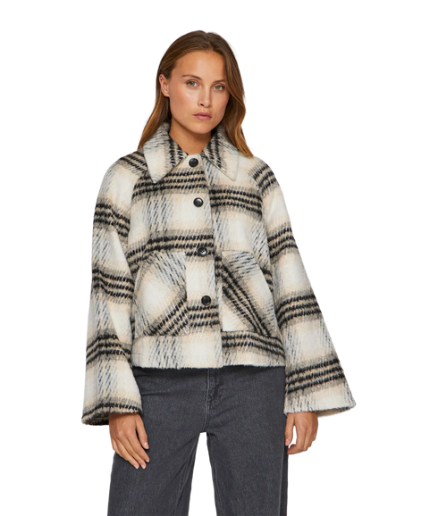 Jadia Button Jacket - Birch Black/Sanshell