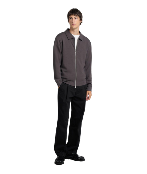 Emanuel Full Zip Sweat - Grey