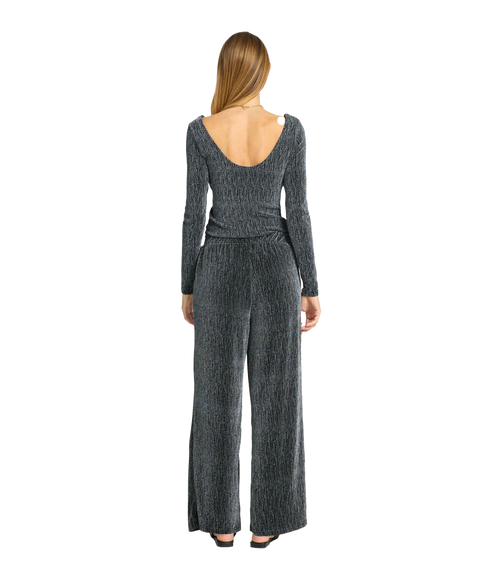 Glittery Long Sleeved Top - Silver