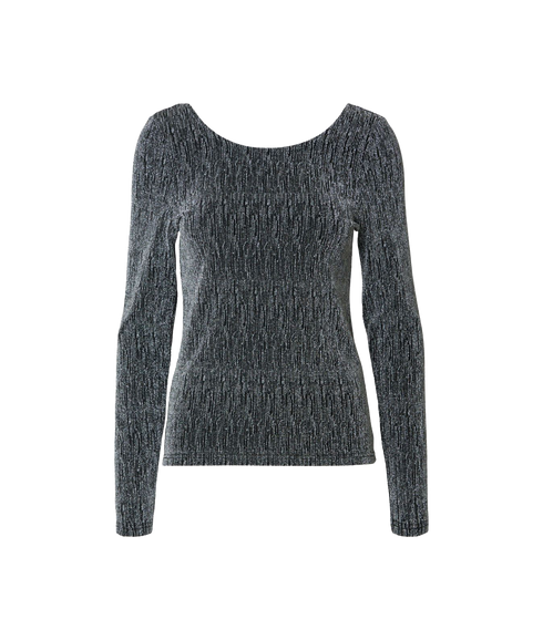 Glittery Long Sleeved Top - Silver