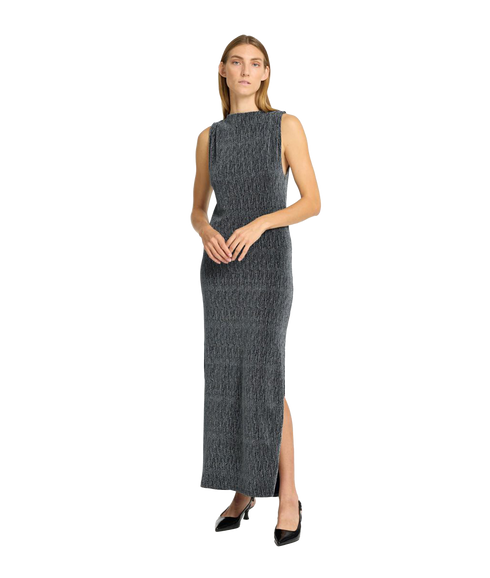 Glittery Maxi Dress - Silver