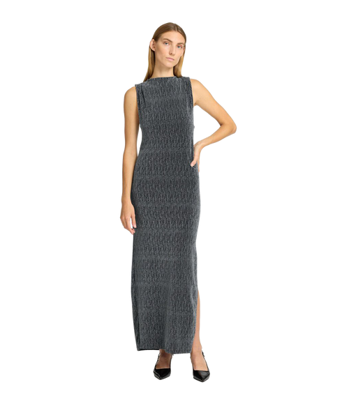 Glittery Maxi Dress - Silver