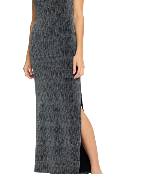 Glittery Maxi Dress - Silver