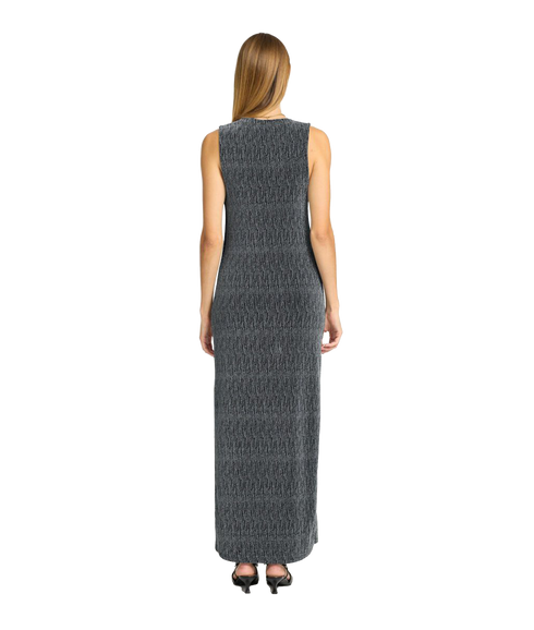 Glittery Maxi Dress - Silver