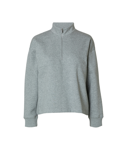Gia Ls Zipper Sweat - Grey