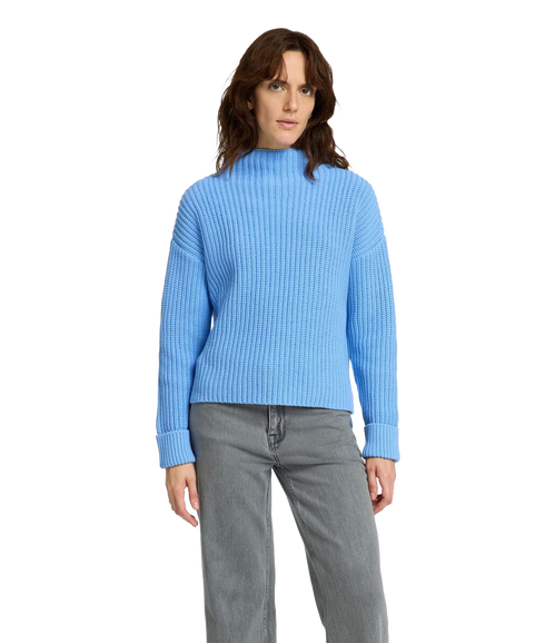 Selma Ls Knit Pullover - Blue