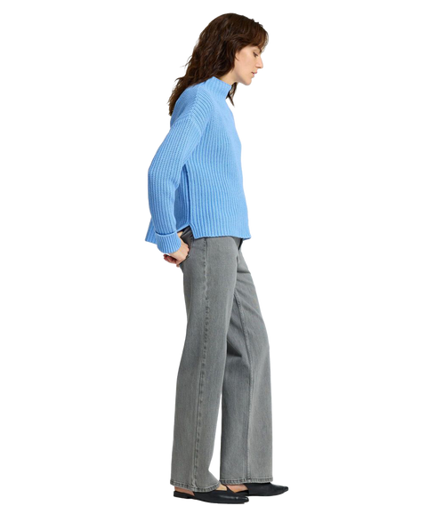 Selma Ls Knit Pullover - Blue