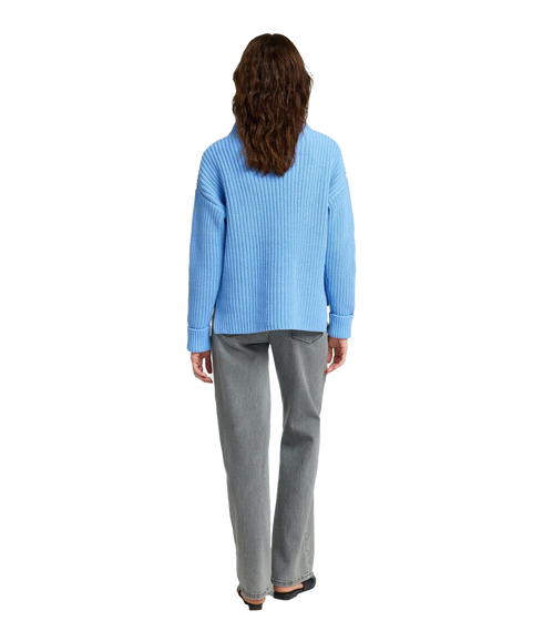 Selma Ls Knit Pullover - Blue