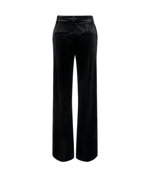Kayle-Elsy Straight Velvet Pant Tlr - Black