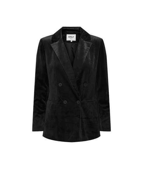 Astrid-Elsy LS Fit Velvet Blazer - Black