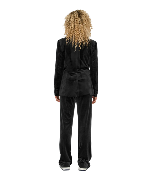 Astrid-Elsy LS Fit Velvet Blazer - Black