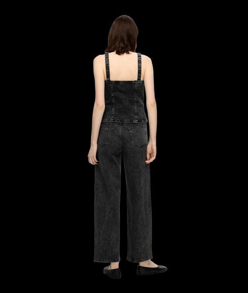 Rhinestone Wide Fit Jeans - Black