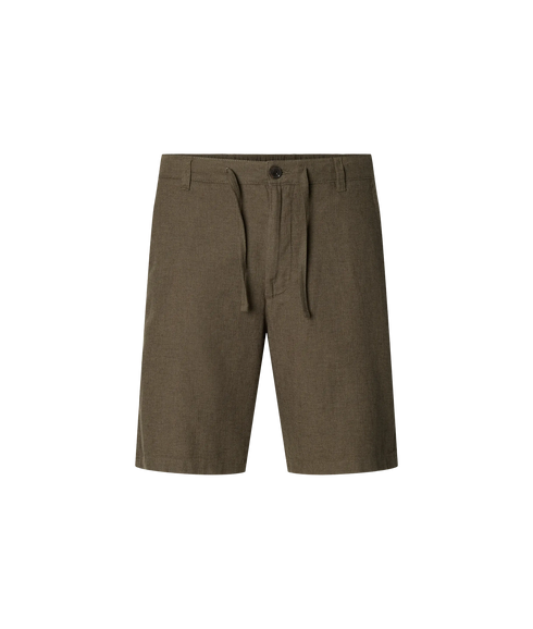 Regular-Brody Linen Bld Shorts - Green