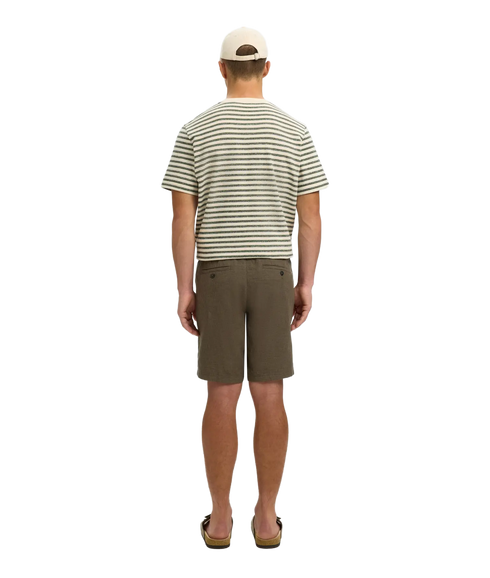 Regular-Brody Linen Bld Shorts - Green