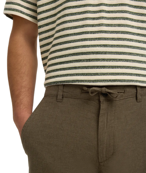 Regular-Brody Linen Bld Shorts - Green