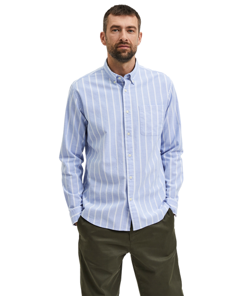 Regrick Ox Stripe Shirt - Blue