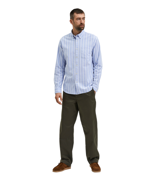 Regrick Ox Stripe Shirt - Blue