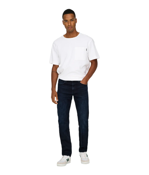 Weft Reg. Blue Blk 2652 Mat Denim - Black