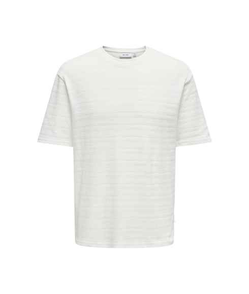 Givo Reg 12 Ss Crew Knit - White