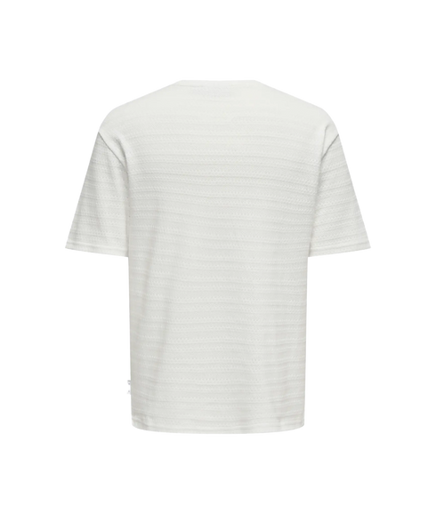 Givo Reg 12 Ss Crew Knit - White