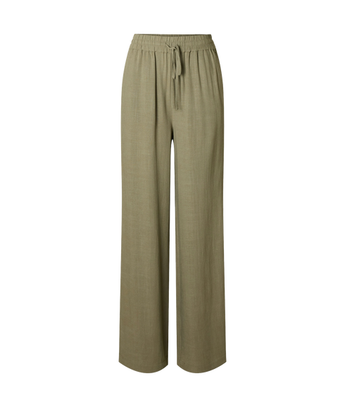 High-waisted Trousers - Green