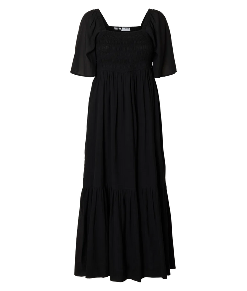 Dora Ss Ankle Dress - Black