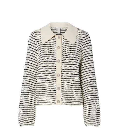 Fanto Ls Knit Cardigan - Gardenia