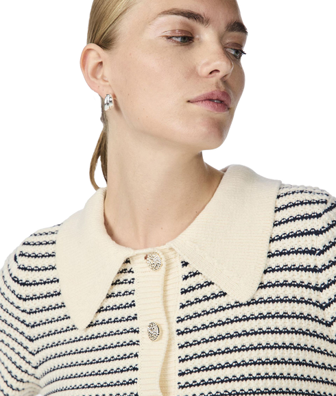 Fanto Ls Knit Cardigan - Gardenia