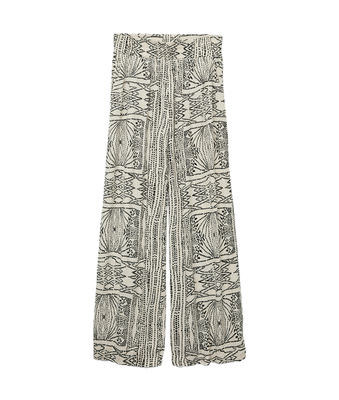 Menny High Waist Wide Pants - Beige