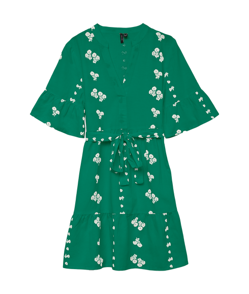 Pamela 2/4 Short Dress - Green
