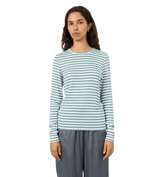 Ika Striped Top - Blue
