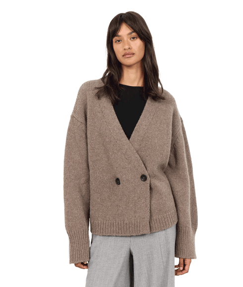 Perle Knitted Cardigan - Beige