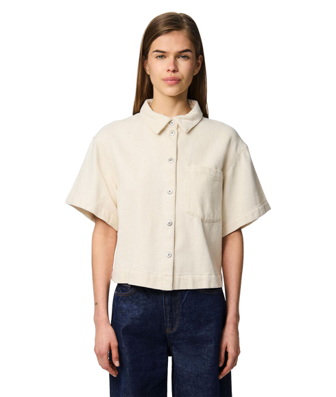 Savanna Ss Denim Shirt - Raw Cotton