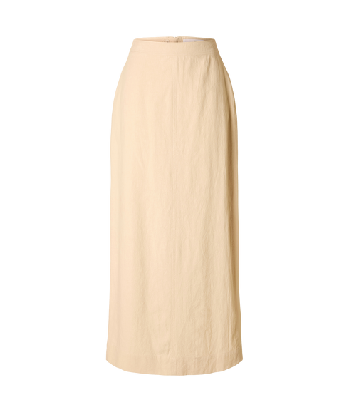 Iluna Hw Ankle Slit Skirt - Cream