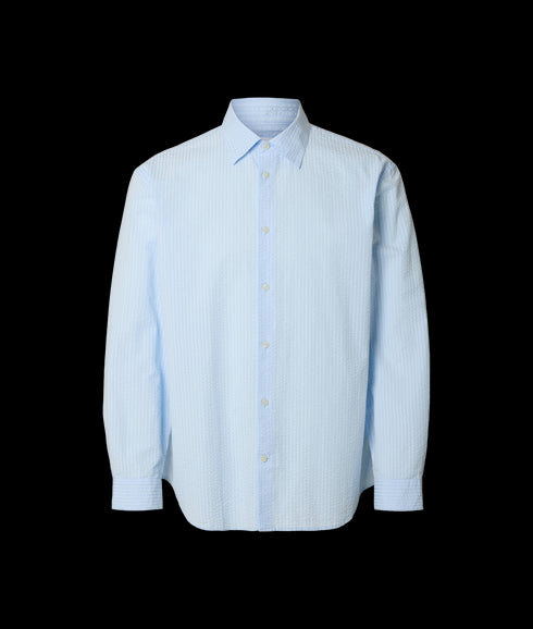 Derek Seersucker Shirt - Blue