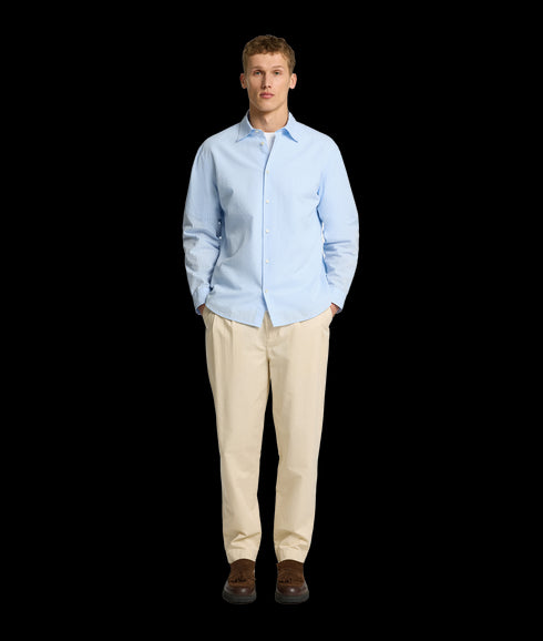 Derek Seersucker Shirt - Blue