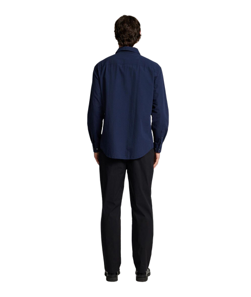Derek Seersucker Shirt - Navy