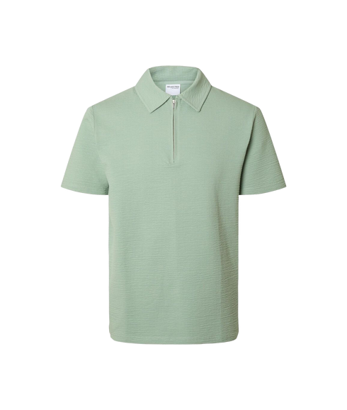 Sander Seersucker Polo - Green