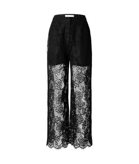 Milly Hw Straight Pants - Black