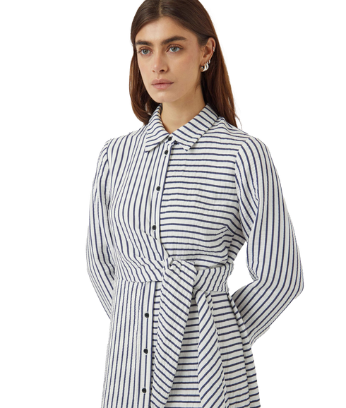 Icy Ls Long Shirt Dress - Star White